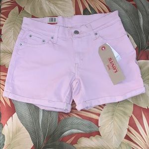 Levi Pink Denim Shorts NWT